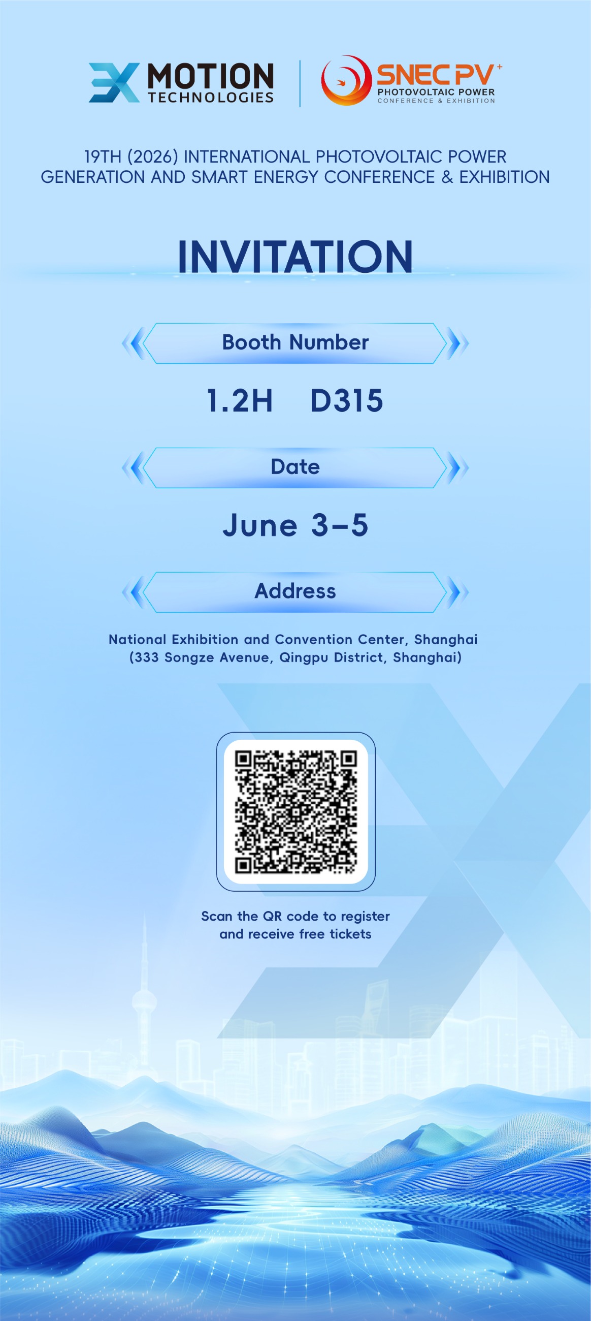 3X MOTION will be at 19th SNEC PV in Shanghai